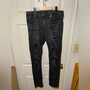 American Eagle AirFlex+ Temp Tech Ripped Skinny Jean Men’s Size 33x34